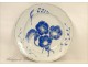 Faience plate Flowers NAPIII 19th Creil Montereau