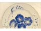 Faience plate Flowers NAPIII 19th Creil Montereau