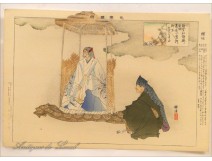 Tsukioka Kogyo Japanese Print Japanese Noh Theatre 19th