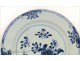 Flat Compagnie des Indes Blue Flowers Kangxi 18th