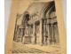 Engraving Abbey Monastery Saint-Gilles Gard Clauzier 20th