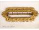 Golden Brass Buckle Flowers Art Nouveau 19th