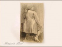 Female Sketch Drawings Study Colarossi 20th