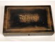 Box in box card game Whist, blackened wood and polished brass, Napoleon III nineteenth