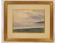 Seascape watercolor by Louis Billiard, XIX