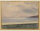 Seascape watercolor by Louis Billiard, XIX