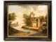 View table clock and animated river church nineteenth