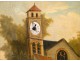 View table clock and animated river church nineteenth