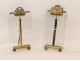 2 Frames Photo Holder Gold Brass Glass 19th Knots