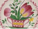 KG Luneville Faience plate Flowers 19th