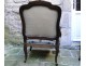 Pair of Louis XV chairs, walnut or beech carved twentieth