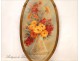 Watercolor Bouquet of Flowers in a Vase, signed M.Renaud, twentieth