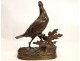 Bronze sculpture, or Hen Pheasant Partridge, signed J. Moigniez, nineteenth