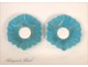 Pair of Blue Opaline Bbèches Candle NAPIII 19th