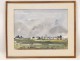 Watercolor Landscape Breton Village Seaside T.Brice 20th