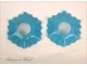 Pair of sconces Blue Opaline NAPIII 19th