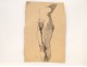 Naked Woman Drawings Study Model Laigneau Villeneuve Paul Dumas