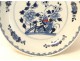 Porcelain dish Compagnie des Indes 18th Kangxi Blue Flowers