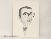 Cartoon drawing Lamo de Espinosa J.Mola 1977