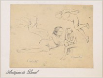 Naked Women Drawing Studies Colarossi 20th