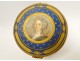 Porcelain round box Paris, portrait of an elegant woman, Napoleon III nineteenth