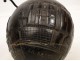 Coconut carved, decorated with ship, stand, wrought iron, nineteenth