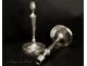 Pair of Candlesticks Bronze silver Directoire period, eighteenth