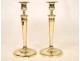 Pair of ormolu Candlesticks, decorated with flowers, Directoire period, eighteenth