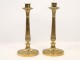 Pair of ormolu Candlesticks, decorated with palmettes, Directoire period, eighteenth