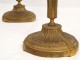 Pair of Louis XVI Candlesticks, gilt bronze, decorated with palmettes, eighteenth