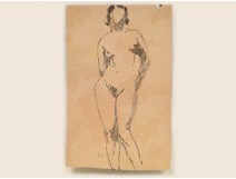 Naked Woman Drawings Study Model Laigneau Villeneuve Wallpaper Dumas