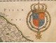 Watercolor engraving, map of Country valois, Valesium Ducatus, seventeenth