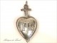 Reliquary silver heart engraved IHS nineteenth