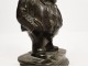 Inkwell, bronze sculpture, decorated with a dwarf or gnome, nineteenth