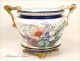 Paris porcelain jardiniere, decorated with flowers, Napoleon III nineteenth