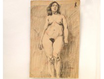 Naked Woman Drawings Study Colarossi 20th