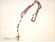 Rosary Garnet Red Cross Crucifix Rosary Virgin 19th