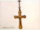 Rosary Garnet Red Cross Crucifix Rosary Virgin 19th