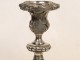 Regency pair of bronze candlesticks silver eighteenth