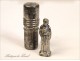 Miniature statuette Curé d&#39;Ars Silver Plated 20th