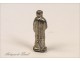 Miniature statuette Curé d&#39;Ars Silver Plated 20th