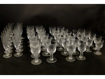 Service of crystal glasses Saint-Louis, nineteenth