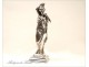 Statuette, Seal sterling silver, Woman dressed in Antiquity, XIX