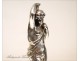 Statuette, Seal sterling silver, Woman dressed in Antiquity, XIX