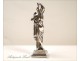 Statuette, Seal sterling silver, Woman dressed in Antiquity, XIX