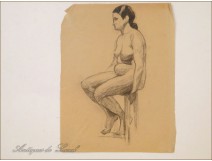 Naked Women Drawings Study Colarossi 20th