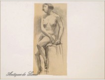 Naked Women Drawings Study Colarossi 20th