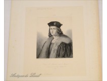 Portrait engraving Louis of France Duke of Anjou 19th