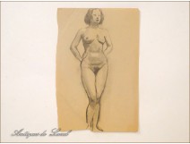 Naked Women Drawings Study Colarossi 20th