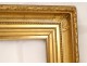 Stucco golden wooden frame, decorated with foliage, Napoleon III nineteenth